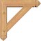 Ekena Millwork Traditional Arts and Crafts Smooth Bracket w/ Offset Brace, Western Red Cedar, 5 1/2"W x 22"D x 22"H BKT0604X22X22TRA03SWR - alternate 2